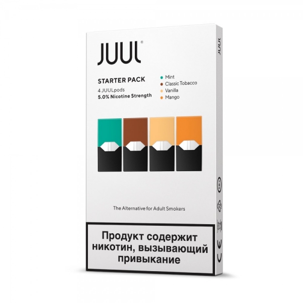 Купить Картридж Juul Labs JUUL Mango, Tobacco, Vanilla, Mint х 4