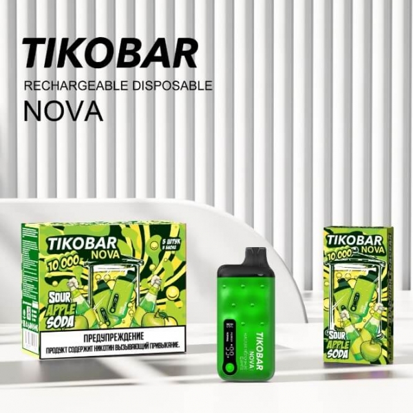 Купить Tikobar Nova 10000 - Кислая яблочная содовая